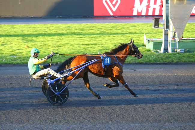Photo d'arrivée de la course pmu PRIX D'ABLEIGES à PARIS-VINCENNES le Vendredi 19 janvier 2018