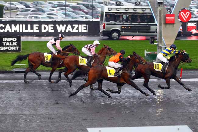 Photo d'arrivée de la course pmu PRIX CAMILLE DE WAZIERES à PARIS-VINCENNES le Dimanche 21 janvier 2018