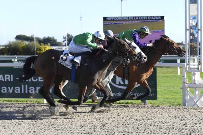 Photo d'arrivée de la course pmu PRIX DE LA CRAU à CAGNES-SUR-MER le Mardi 23 janvier 2018