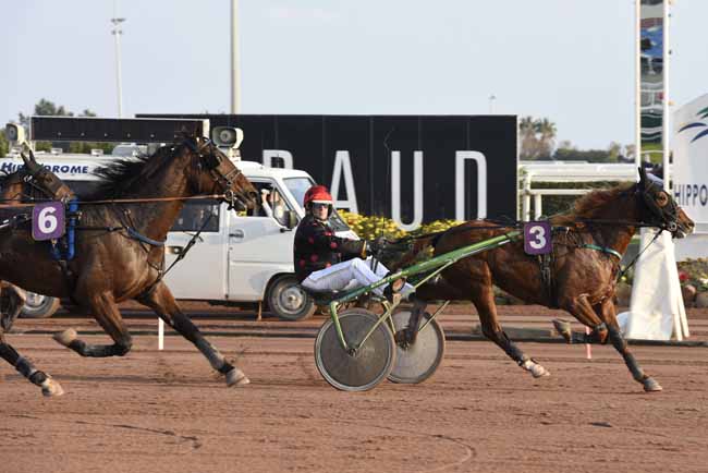 Photo d'arrivée de la course pmu PRIX DU PERIGORD à CAGNES-SUR-MER le Mercredi 24 janvier 2018