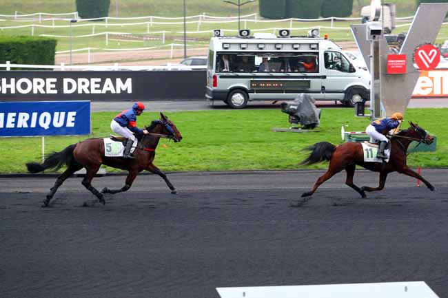 Photo d'arrivée de la course pmu PRIX OFFSHORE DREAM à PARIS-VINCENNES le Samedi 27 janvier 2018