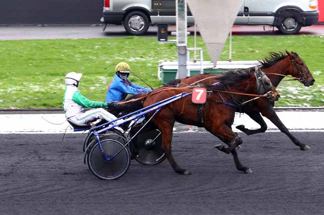 Photo d'arrivée de la course pmu PRIX DE COULOMMIERS à PARIS-VINCENNES le Lundi 5 février 2018