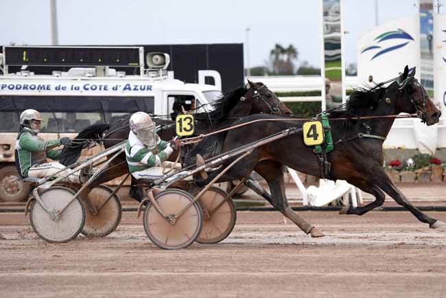 Photo d'arrivée de la course pmu PRIX GRACE DUCAL à CAGNES-SUR-MER le Mardi 6 février 2018