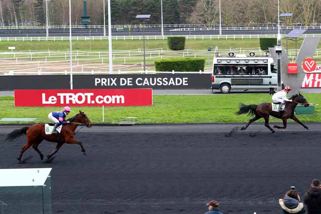 Photo d'arrivée de la course pmu PRIX DE CAUSSADE à PARIS-VINCENNES le Mardi 13 février 2018