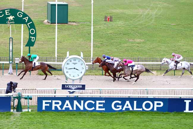 Photo d'arrivée de la course pmu PRIX DE LA ROUTE DES SUISSES à CHANTILLY le Mardi 13 février 2018