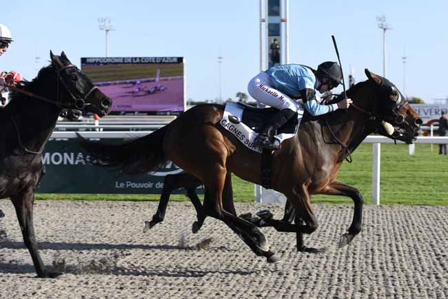 Photo d'arrivée de la course pmu PRIX DE L'ESTEREL à CAGNES-SUR-MER le Mercredi 14 février 2018