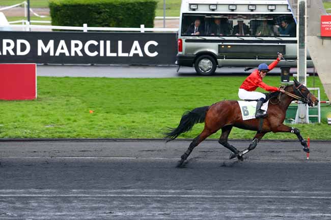 Photo d'arrivée de la course pmu PRIX EDOUARD MARCILLAC à PARIS-VINCENNES le Jeudi 15 février 2018