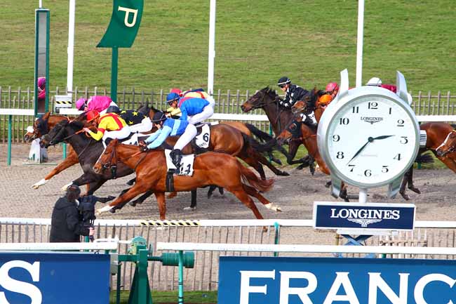 Photo d'arrivée de la course pmu PRIX DES BRULIS à CHANTILLY le Vendredi 16 février 2018
