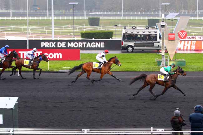 Photo d'arrivée de la course pmu PRIX DE MORTAGNE à PARIS-VINCENNES le Lundi 19 février 2018