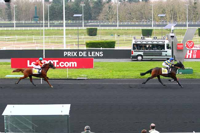 Photo d'arrivée de la course pmu PRIX DE LENS à PARIS-VINCENNES le Mardi 20 février 2018