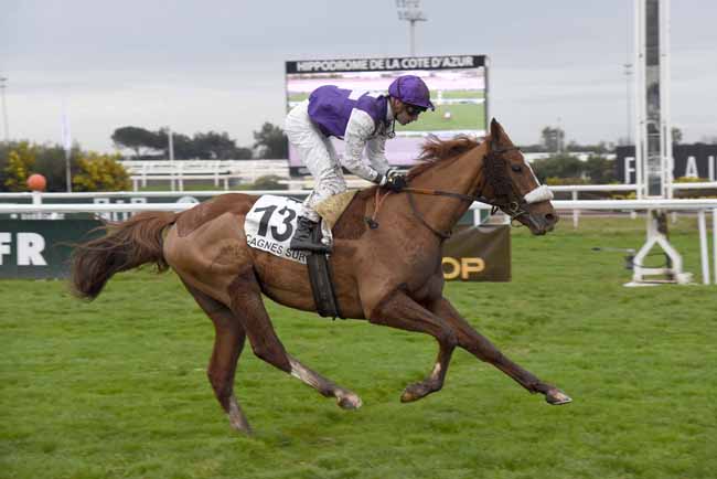 Photo d'arrivée de la course pmu PRIX DU CHEIRON à CAGNES-SUR-MER le Samedi 24 février 2018