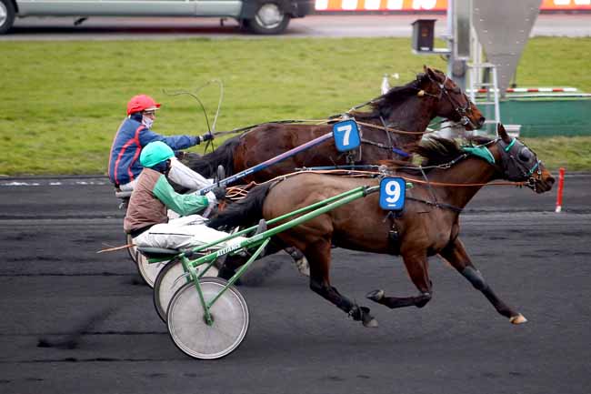 Photo d'arrivée de la course pmu PRIX DE SAINT-LO à PARIS-VINCENNES le Jeudi 1 mars 2018