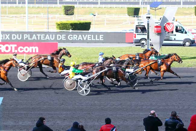 Photo d'arrivée de la course pmu PRIX DU PLATEAU DE GRAVELLE à PARIS-VINCENNES le Samedi 3 mars 2018