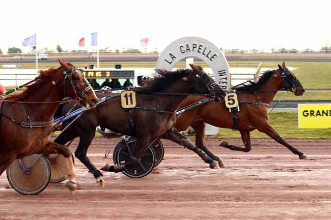 Photo d'arrivée de la course pmu PRIX DE LA VILLE DE LA CAPELLE à LA CAPELLE le Mercredi 7 mars 2018