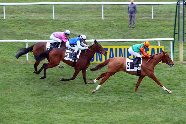 Photo d'arrivée de la course pmu PRIX DE LA DAME JOUANNE à FONTAINEBLEAU le Jeudi 8 mars 2018