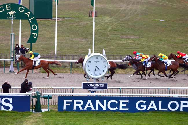 Photo d'arrivée de la course pmu PRIX DE LA LAUNETTE à CHANTILLY le Vendredi 9 mars 2018