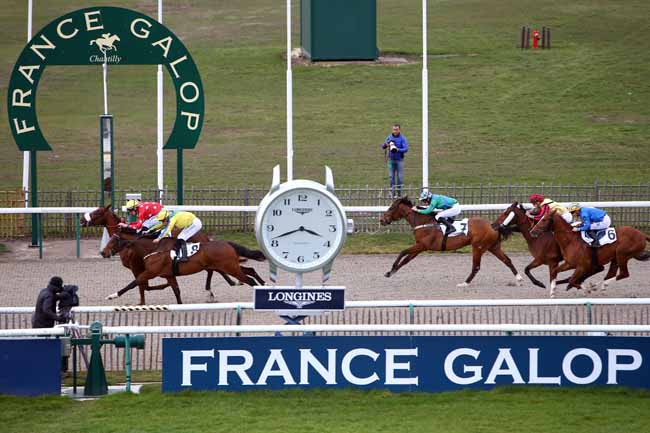 Photo d'arrivée de la course pmu PRIX DU HARAS AU BOIS à CHANTILLY le Mardi 13 mars 2018