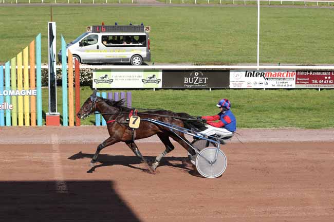 Photo d'arrivée de la course pmu PRIX JONNY RUFFATO à BEAUMONT-DE-LOMAGNE le Mercredi 21 mars 2018