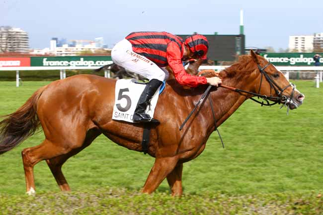 Photo d'arrivée de la course pmu PRIX EDMOND BLANC à SAINT-CLOUD le Lundi 2 avril 2018
