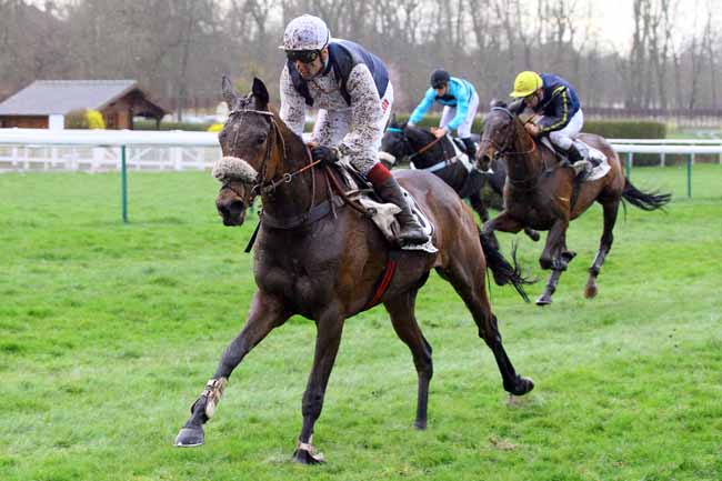 Photo d'arrivée de la course pmu PRIX ROBERT FOURNIER SARLOVEZE à COMPIEGNE le Mardi 3 avril 2018