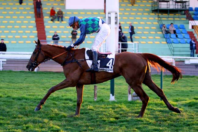 Photo d'arrivée de la course pmu PRIX DE PRECHAC à COMPIEGNE le Mardi 3 avril 2018