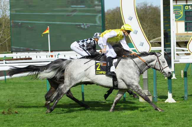 Photo d'arrivée de la course pmu PRIX DE MARGNY-LES-COMPIEGNE à COMPIEGNE le Vendredi 6 avril 2018