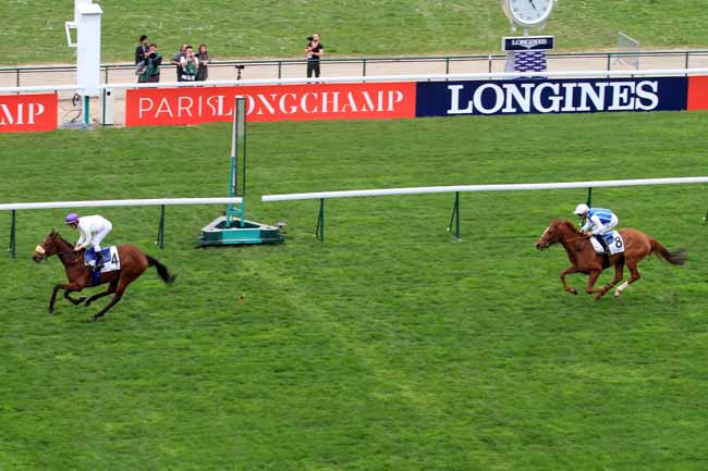 Photo d'arrivée de la course pmu PRIX VANTEAUX à LONGCHAMP le Dimanche 8 avril 2018