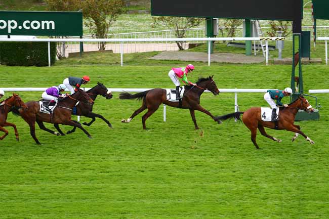 Photo d'arrivée de la course pmu PRIX MY LOVE à SAINT-CLOUD le Samedi 14 avril 2018