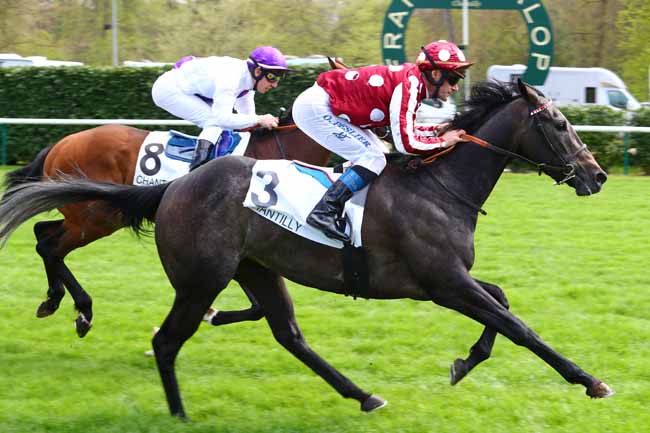 Photo d'arrivée de la course pmu PRIX DE LA GOURSAULE à CHANTILLY le Lundi 16 avril 2018