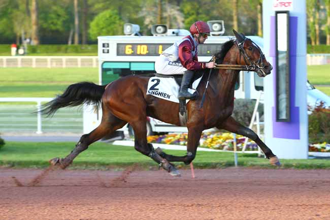 Photo d'arrivée de la course pmu PRIX DU PONT DE FLANDRE à ENGHIEN le Jeudi 19 avril 2018
