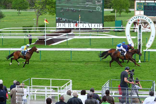Photo d'arrivée de la course pmu PRIX DE L'AISNE à COMPIEGNE le Lundi 23 avril 2018