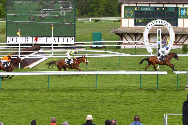 Photo d'arrivée de la course pmu PRIX COLONEL BERNARD MARLIN à COMPIEGNE le Jeudi 26 avril 2018