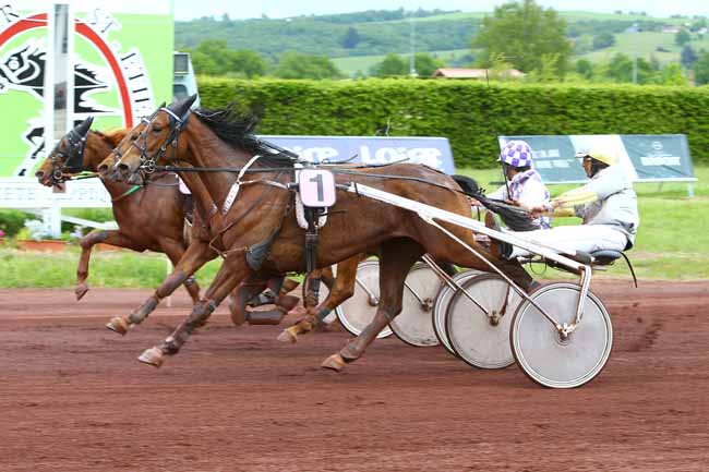 Photo d'arrivée de la course pmu PRIX DU CONSEIL DEPARTEMENTAL à SAINT GALMIER le Mercredi 2 mai 2018
