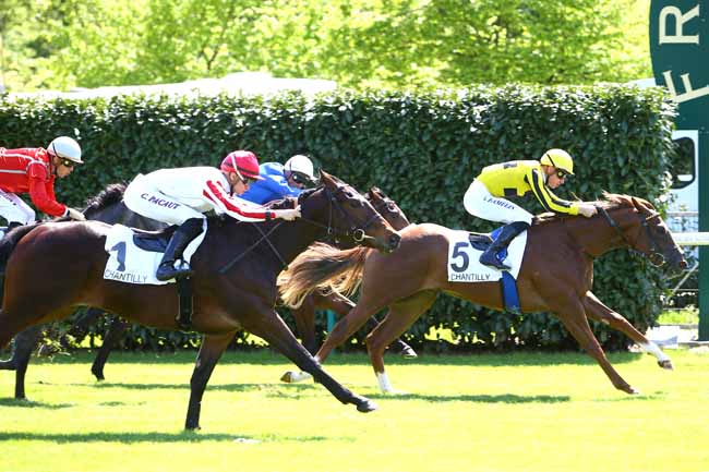 Photo d'arrivée de la course pmu PRIX DU SOLEIL DE BRETAGNE à CHANTILLY le Mercredi 2 mai 2018
