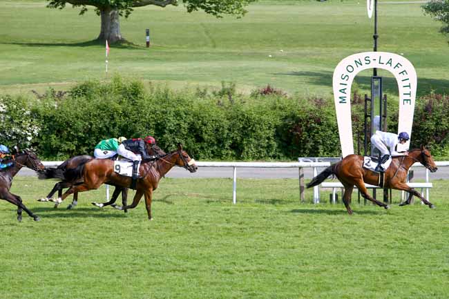 Photo d'arrivée de la course pmu PRIX DE ROLLEBOISE à MAISONS-LAFFITTE le Mercredi 9 mai 2018