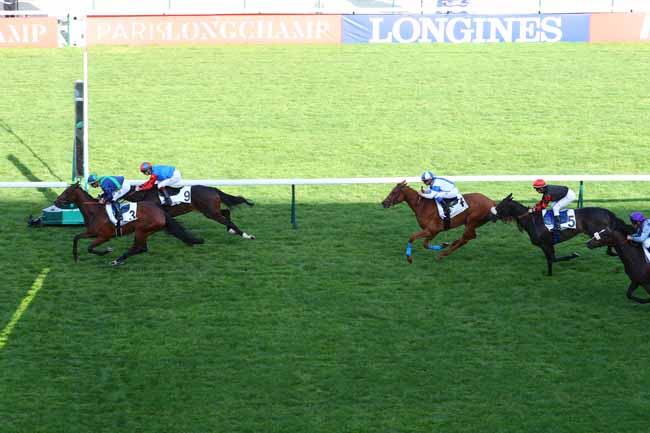 Photo d'arrivée de la course pmu PRIX DES BOUFFES PARISIENS à LONGCHAMP le Jeudi 17 mai 2018