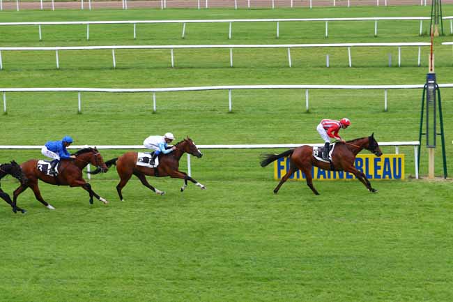 Photo d'arrivée de la course pmu PRIX DE LA GROTTE AUX CRISTAUX à FONTAINEBLEAU le Mercredi 30 mai 2018