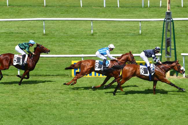 Photo d'arrivée de la course pmu PRIX DE LA PLAINE DES SABLONS à FONTAINEBLEAU le Mercredi 30 mai 2018