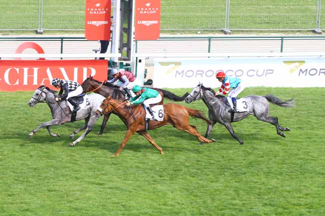 Photo d'arrivée de la course pmu PRIX DES PAVILLONS DE BERCY à LONGCHAMP le Dimanche 10 juin 2018