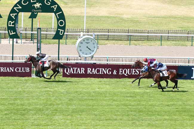 Photo d'arrivée de la course pmu PRIX DU CHEMIN DE LA CARTOUCHE à CHANTILLY le Vendredi 22 juin 2018