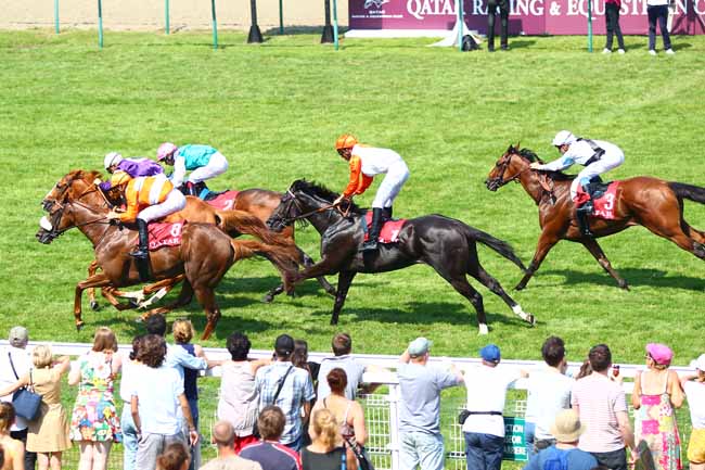 Photo d'arrivée de la course pmu QATAR PRIX KISTENA à DEAUVILLE le Dimanche 8 juillet 2018