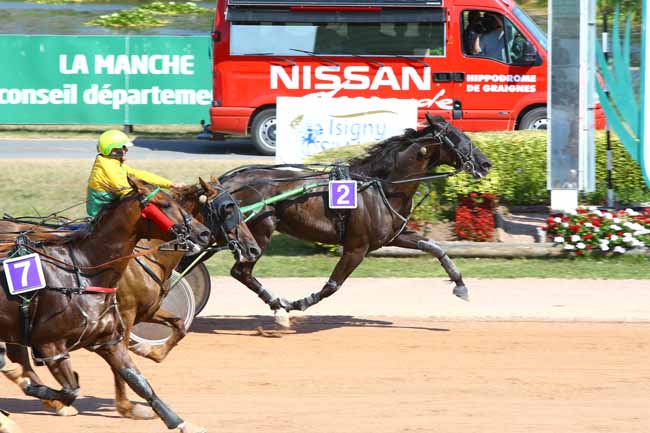 Photo d'arrivée de la course pmu PRIX DES SENIORS DES COURSES (GR A) à GRAIGNES le Mercredi 18 juillet 2018