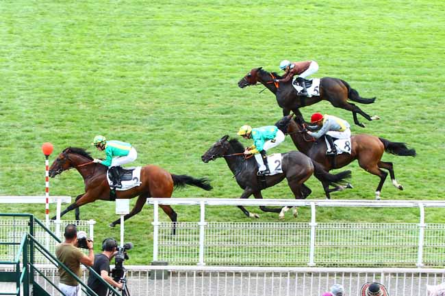 Photo d'arrivée de la course pmu PRIX DE LA PRAIRIE DU PARC à MAISONS-LAFFITTE le Dimanche 22 juillet 2018