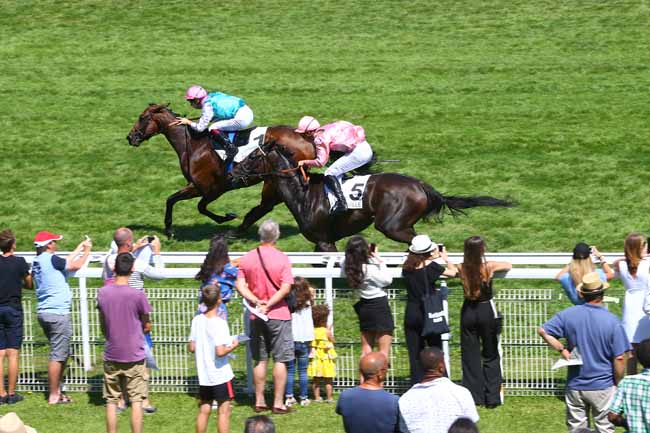 Photo d'arrivée de la course pmu PRIX DE LEAUPARTIE à DEAUVILLE le Vendredi 3 août 2018