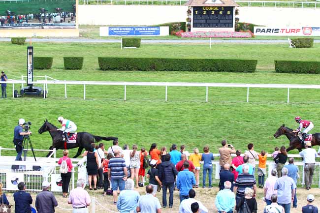 Photo d'arrivée de la course pmu PRIX DES CAMELIAS à CLAIREFONTAINE le Vendredi 10 août 2018