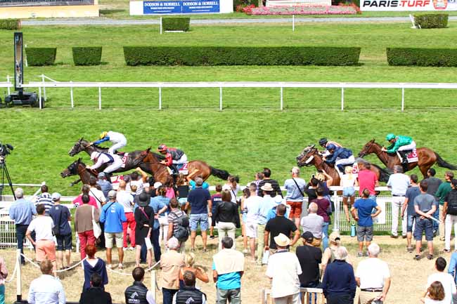 Photo d'arrivée de la course pmu PRIX DU CEDRE BLEU à CLAIREFONTAINE le Vendredi 10 août 2018