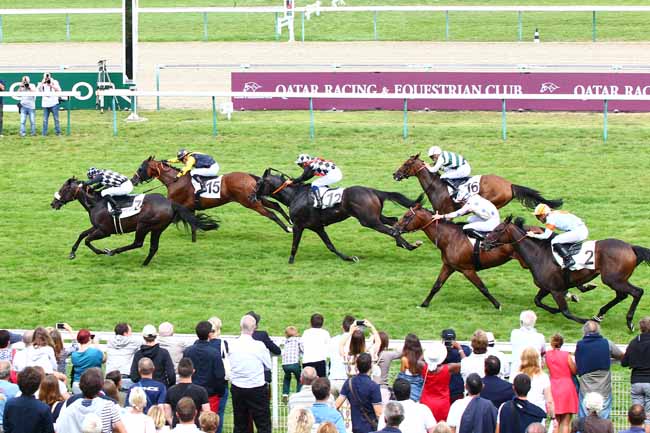 Photo d'arrivée de la course pmu PRIX DE LA FEDERATION DES ELEVEURS DU GALOP - PRIX DE BAYEUX à DEAUVILLE le Samedi 11 août 2018