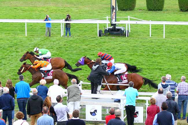 Photo d'arrivée de la course pmu PRIX DE LA FONTAINE MARIE à CLAIREFONTAINE le Lundi 13 août 2018