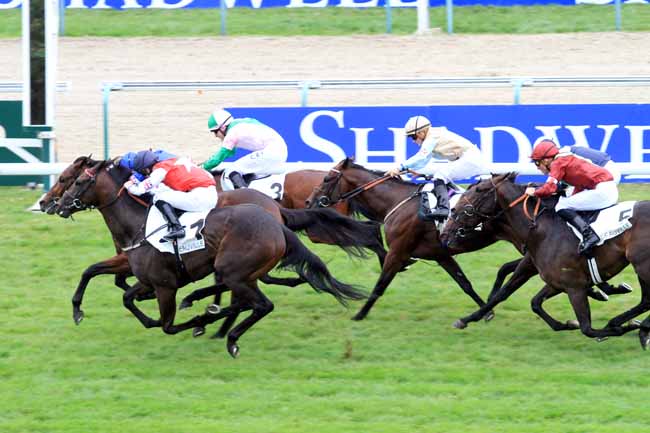 Photo d'arrivée de la course pmu CRITERIUM DU FONDS EUROPEEN DE L'ELEVAGE à DEAUVILLE le Samedi 18 août 2018