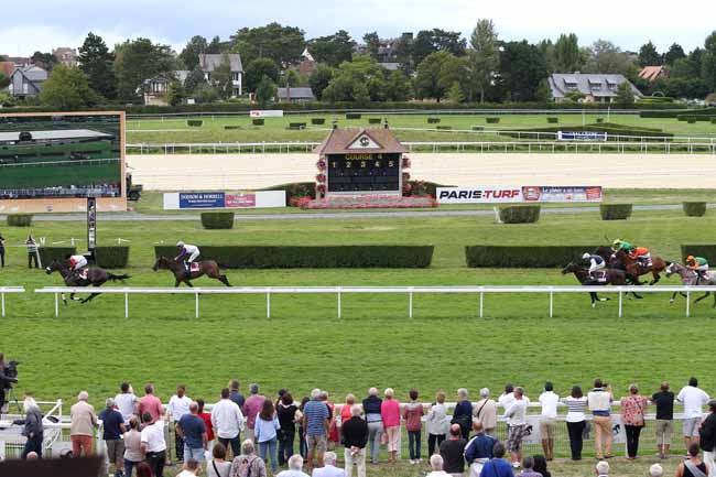 Photo d'arrivée de la course pmu PRIX DE LA VILLE DE TOURGEVILLE à CLAIREFONTAINE le Jeudi 23 août 2018